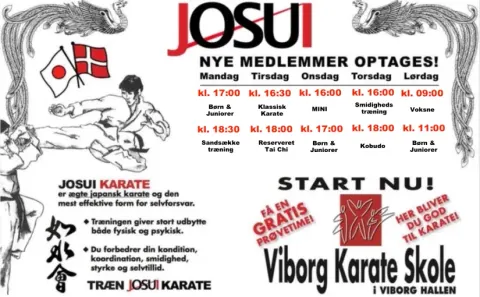 Viborg Karate Skole plakat og historiske rødder